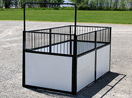 4 ft. W x 8 ft. L Mini Horse Stall w/ Poly