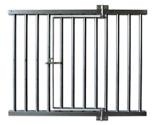 Galvanized Horse Stall Grill w/ Hinged Section